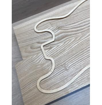 Ясень Дальневосточный Лёгкий заготовка корпуса Смешанный А 45х173х555-520 мм, 515 кг/м3, 2 шт (уценка - сучок) -15