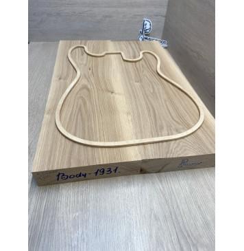 Ясень Дальневосточный Лёгкий заготовка корпуса Тангент АА 47х190х560-550 мм, 549 кг/м3, 2 шт (уценка - сучки)-2