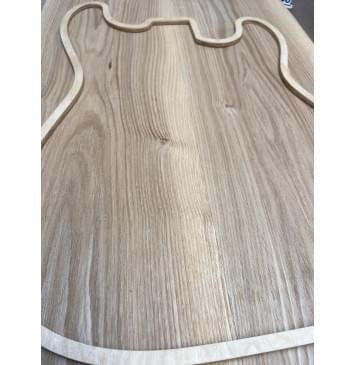 Ясень Дальневосточный Лёгкий заготовка корпуса Тангент АА 47х190х560-550 мм, 549 кг/м3, 2 шт (уценка - сучки)-1