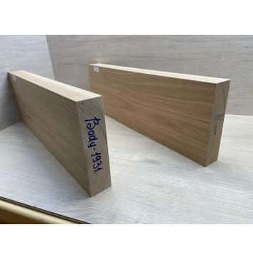 Ясень Дальневосточный Лёгкий заготовка корпуса Тангент АА 47х190х560-550 мм, 549 кг/м3, 2 шт (уценка - сучки)-9