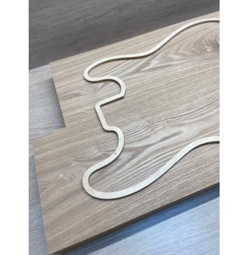 Ясень Дальневосточный Лёгкий заготовка корпуса Тангент АА 46,2х188х575-515 мм, 574 кг/м3, 2 шт (уценка - сучки)-3