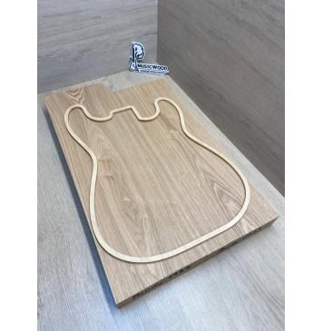 Ясень Дальневосточный Лёгкий заготовка корпуса Тангент АА 48,5х173х570-515 мм, 569 кг/м3, 2 шт (уценка - сучки)-0