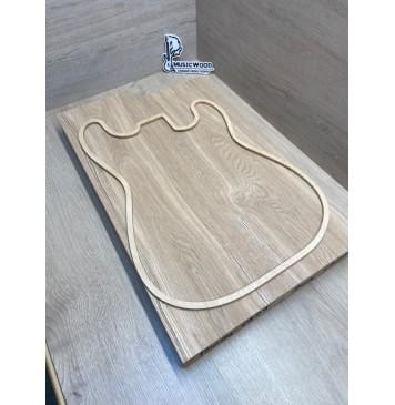 Ясень Дальневосточный Лёгкий заготовка корпуса Тангент АА 46,5х170х560-515 мм, 524 кг/м3, 2 шт (уценка - сучки)-0