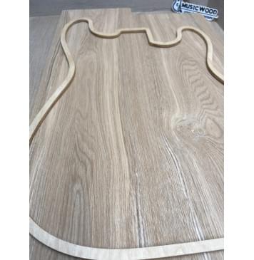 Ясень Дальневосточный Лёгкий заготовка корпуса Тангент АА 46,5х170х560-515 мм, 524 кг/м3, 2 шт (уценка - сучки)-12