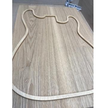 Ясень Дальневосточный Лёгкий заготовка корпуса Тангент А 49х180х550 мм, 590 кг/м3, 2 шт (уценка - сучки)-3