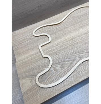 Ясень Дальневосточный Лёгкий заготовка корпуса Тангент А 49х180х550 мм, 590 кг/м3, 2 шт (уценка - сучки)-1