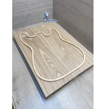 Ясень Дальневосточный Заготовка корпуса Тангент АА 48,5х182х545-525 мм, 2 шт, 604 кг/м3 (уценка - сучки)-0