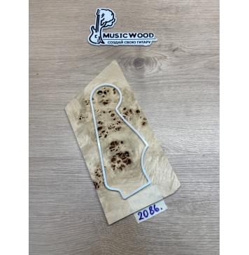 Тополь Кап заготовка накладки на головку грифа Смешанный ААА Кап ААА 4х120х250-200 мм-0