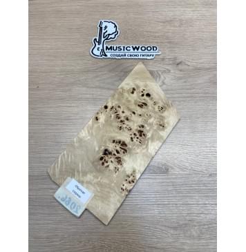 Тополь Кап заготовка накладки на головку грифа Смешанный ААА Кап ААА 4х120х250-200 мм-1