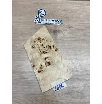 Тополь Кап заготовка накладки на головку грифа Смешанный ААА Кап ААА 4х120х250-200 мм-3