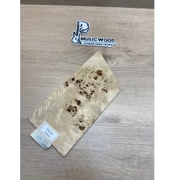 Тополь Кап заготовка накладки на головку грифа Смешанный ААА Кап ААА 4х120х250-200 мм-2