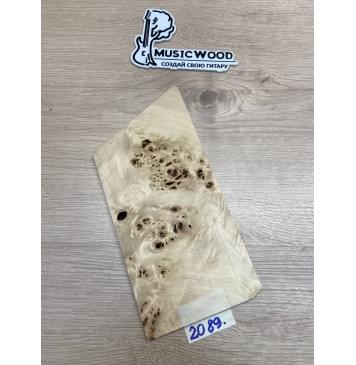 Тополь Кап заготовка накладки на головку грифа Смешанный ААА Кап ААА 4х120х250-200 мм-3