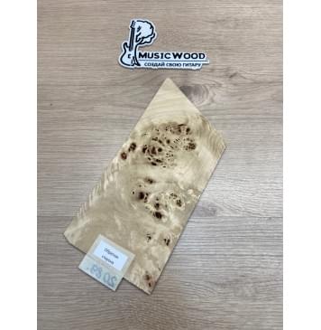 Тополь Кап заготовка накладки на головку грифа Смешанный ААА Кап ААА 4х120х250-200 мм-1