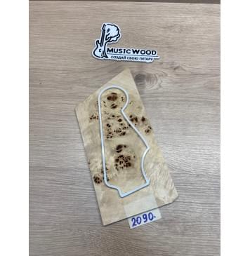 Тополь Кап заготовка накладки на головку грифа Смешанный ААА Кап ААА 4х120х250-200 мм-0