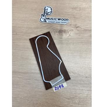 Венге заготовка накладки на головку грифа Радиал АА 5.6х91х205 мм-0