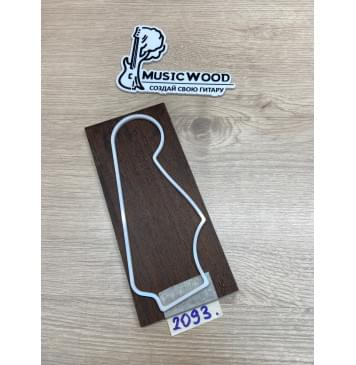 Венге заготовка накладки на головку грифа Радиал АА 5.5х91х205 мм-0