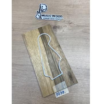 Корина Чёрная (Лимба-Офрам) заготовка накладки на головку грифа Радиал АА 6х133х270 мм-0