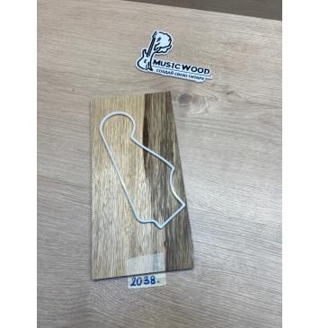 Корина Чёрная (Лимба-Офрам) заготовка накладки на головку грифа Радиал АА 6х138х270 мм-1