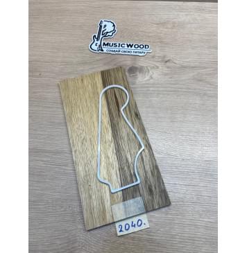 Корина Чёрная (Лимба-Офрам) заготовка накладки на головку грифа Радиал АА 7х133х270 мм-0