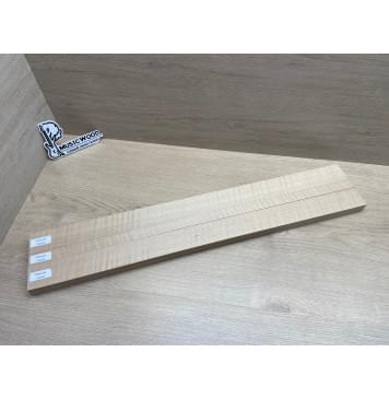 Клён Белый Явор, Волнистый заготовка грифа для электрогитары Радиал АА Волна АА 26х(46,5-22-46,5)х685 мм, из 3х частей-5