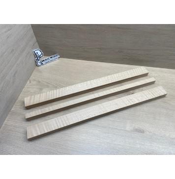 Клён Белый Явор, Волнистый заготовка грифа для безголовой гитары Радиал ААА Волна АА 26х(46,5-21-46,5)х615 мм, из 3х частей-0