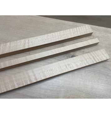 Клён Белый Явор, Волнистый заготовка грифа для безголовой гитары Радиал ААА Волна АА 26х(46,5-21-46,5)х615 мм, из 3х частей-9