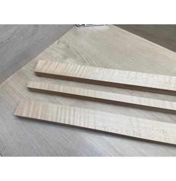 Клён Белый Явор, Волнистый заготовка грифа для безголовой гитары Радиал ААА Волна АА 26х(46,5-21-46,5)х615 мм, из 3х частей-10