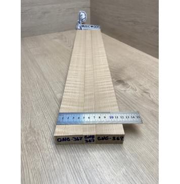 Клён Белый Явор, Волнистый заготовка грифа для безголовой гитары Радиал ААА Волна АА 26х(46,5-21-46,5)х615 мм, из 3х частей-14