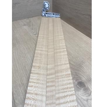 Клён Белый Явор, Волнистый заготовка грифа для безголовой гитары Радиал ААА Волна АА 26х(46,5-21-46,5)х615 мм, из 3х частей-15
