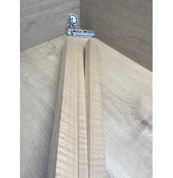 Клён Белый Явор, Волнистый заготовка грифа для безголовой гитары Радиал ААА Волна АА 26х(46,5-21-46,5)х615 мм, из 3х частей-2