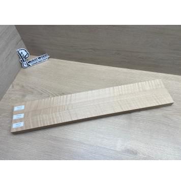 Клён Белый Явор, Волнистый заготовка грифа для безголовой гитары Радиал ААА Волна АА 26х(46,5-21-46,5)х615 мм, из 3х частей-3