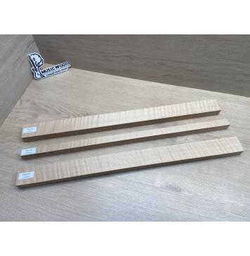 Клён Белый Явор, Волнистый заготовка грифа для безголовой гитары Радиал ААА Волна АА 26х(46,5-21-46,5)х615 мм, из 3х частей-6