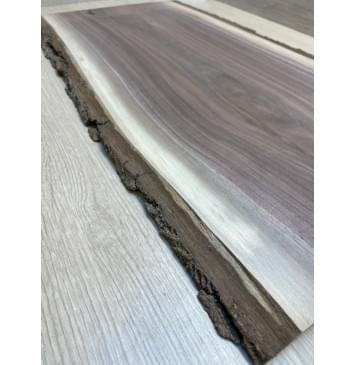 Орех Американский Заболонь заготовка топа для тревел гитары Тангент ААА 10х295-265х600 мм, живой край-3