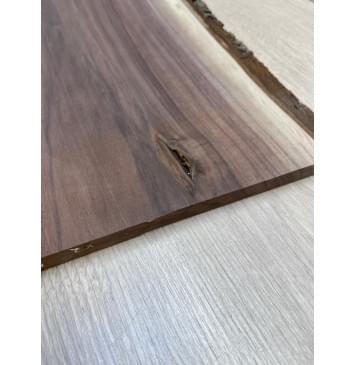 Орех Американский Заболонь заготовка топа для тревел гитары Тангент ААА 10х295-265х600 мм, живой край-5