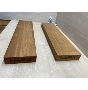 Ольха Печёная 180 гр заготовка корпуса гитары со сквозным грифом Тангент ААА 42х140х560-545 мм, 2 шт,425 кг/м3 Ольха Печёная 180 гр заготовка корпуса гитары со сквозным грифом Тангент ААА 42х140х560-545 мм, 2 шт,425 кг/м3-3