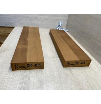 Ольха Печёная 180 гр заготовка корпуса гитары со сквозным грифом Радиал ААА 44х140х520-470 мм, 2 шт,448 кг/м3 Ольха Печёная 180 гр заготовка корпуса гитары со сквозным грифом Радиал ААА 44х140х520-470 мм, 2 шт,448 кг/м3-3