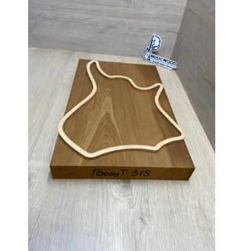 Ольха Печёная 180 гр заготовка корпуса Тангент АА 39,5х249х395 мм, 438 кг/м3, массив, (уценка - сучок) Ольха Печёная 180 гр заготовка корпуса Тангент АА 39,5х249х395 мм, 438 кг/м3, массив, (уценка - сучок)-2