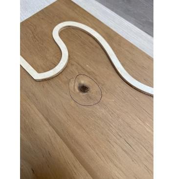 Ольха Печёная 180 гр заготовка корпуса Тангент А 41х169х490-470 мм, 2 шт, 464 кг/м3 (уценка - сучок) Ольха Печёная 180 гр заготовка корпуса Тангент А 41х169х490-470 мм, 2 шт, 464 кг/м3 (уценка - сучок)-2