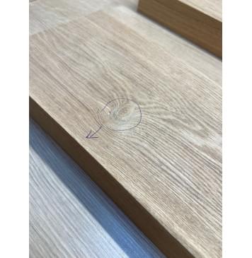 Ясень Дальневосточный Лёгкий заготовка корпуса гитары со сквозным грифом Тангент А 47х150-145х565-525 мм, 2 шт, 522 кг/м3 (уценка - сучок)-1