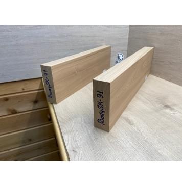 Ясень Дальневосточный Лёгкий заготовка корпуса гитары со сквозным грифом Тангент А 47х150-145х565-525 мм, 2 шт, 522 кг/м3 (уценка - сучок)-7