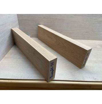 Ясень Дальневосточный Лёгкий заготовка корпуса гитары со сквозным грифом Тангент А 47х150-145х565-525 мм, 2 шт, 522 кг/м3 (уценка - сучок)-9