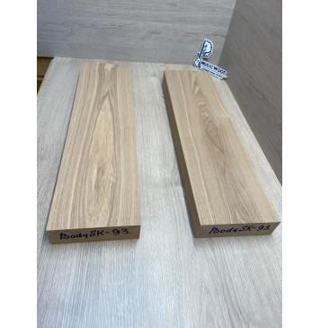 Ясень Дальневосточный Лёгкий заготовка корпуса гитары со сквозным грифом Тангент АА 46х144х540-525 мм, 2 шт, 559 кг/м3-1