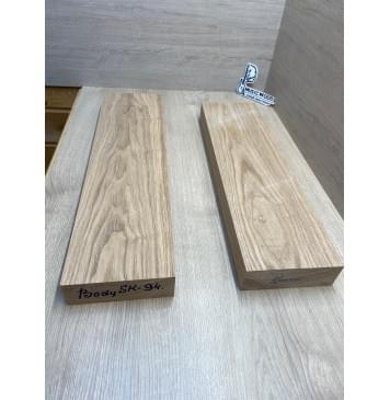 Ясень Дальневосточный Лёгкий заготовка корпуса гитары со сквозным грифом Тангент АА 50,5х147х560-520 мм, 2 шт, 547 кг/м3 (уценка - сучки)-3