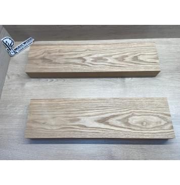 Ясень Дальневосточный Лёгкий заготовка корпуса гитары со сквозным грифом Тангент АА 50,5х147х560-520 мм, 2 шт, 547 кг/м3 (уценка - сучки)-0