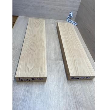 Ясень Дальневосточный Лёгкий заготовка корпуса гитары со сквозным грифом Тангент АА 49х135х550-525 мм, 2 шт, 594 кг/м3-2