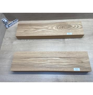 Ясень Дальневосточный Лёгкий заготовка корпуса гитары со сквозным грифом Тангент АА 49х135х550-525 мм, 2 шт, 594 кг/м3-4