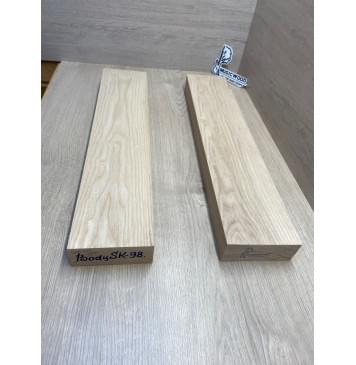 Ясень Дальневосточный Лёгкий заготовка корпуса гитары со сквозным грифом Тангент А 48х1117х560-555 мм, 2 шт, 463 кг/м3-3