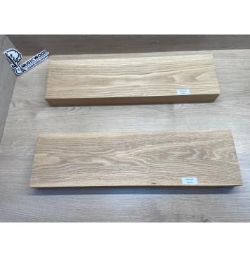 Ясень Дальневосточный Лёгкий заготовка корпуса гитары со сквозным грифом Тангент АА 48,5х146х545-535 мм, 2 шт, 576 кг/м3-4