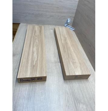 Ясень Дальневосточный Лёгкий заготовка корпуса гитары со сквозным грифом Тангент ААА 51х146х545 мм, 2 шт, 587 кг/м3-3