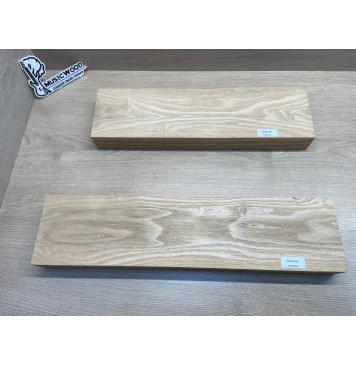 Ясень Дальневосточный Лёгкий заготовка корпуса гитары со сквозным грифом Тангент АА 48х124х515-440 мм, 2 шт, 530 кг/м3 (уценка - сучки)-5